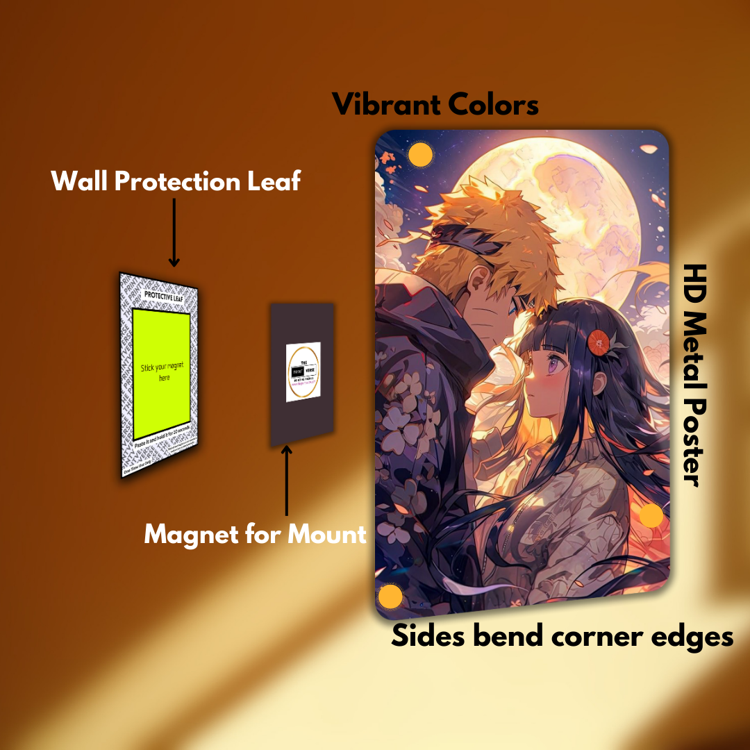 Naruto & Hinata - Metal Poster