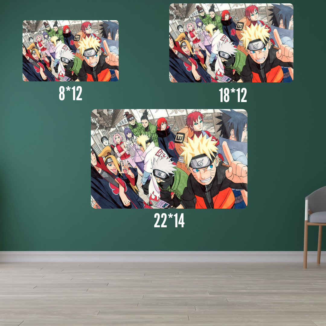 Naruto Group - Metal Poster (Landscape)