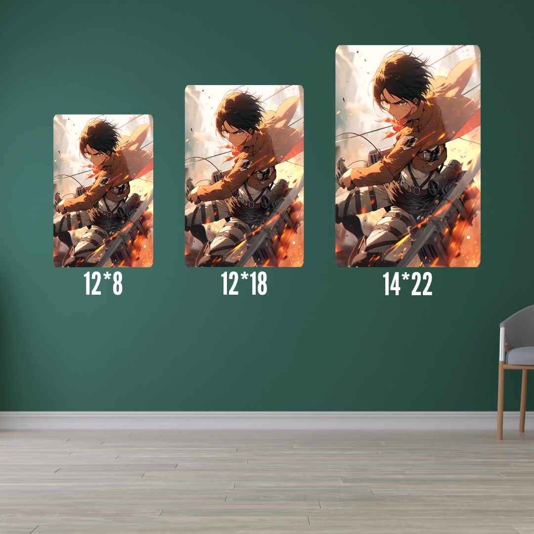 Eren Yeager Aot - Metal Poster